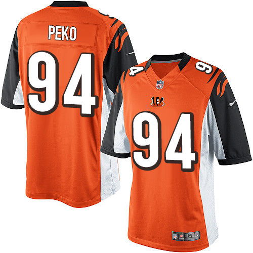Men's Limited Domata Peko Nike Jersey Orange Alternate - #94 NFL Cincinnati Bengals